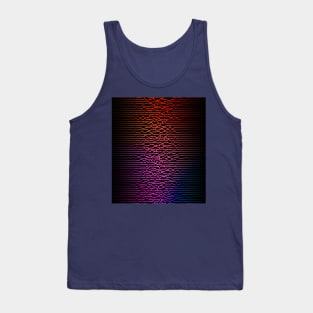 Colorful sound waves, curved lines Tank Top